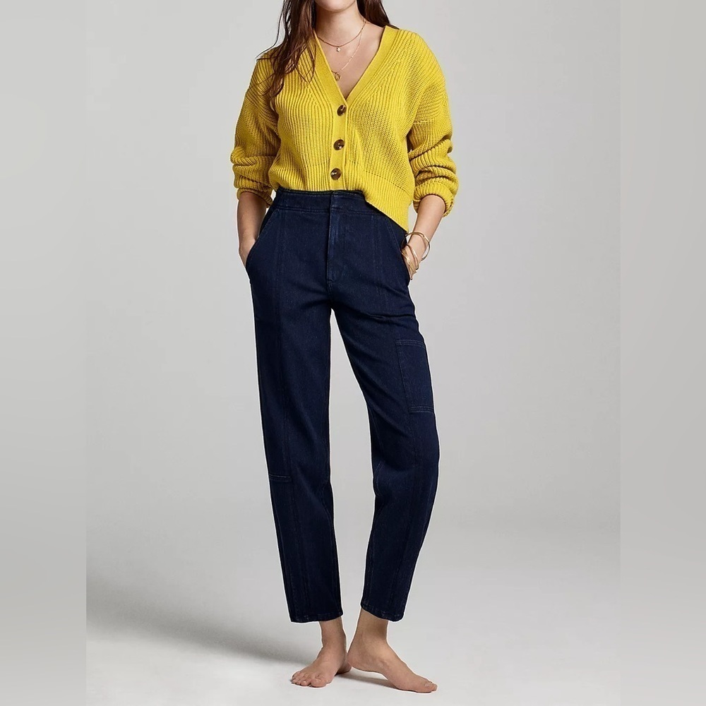 Anthropologie PILCRO Ultra High Rise Jeans Relaxed Jogger Utility 30 Tall Ballon